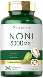 Carlyle Noni – bouteille de capsules, soutien bien-être quotidien.