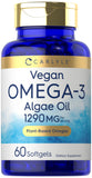 Carlyle Omega-3 végane: capsules molles d'algue pour un apport nutritif durable.