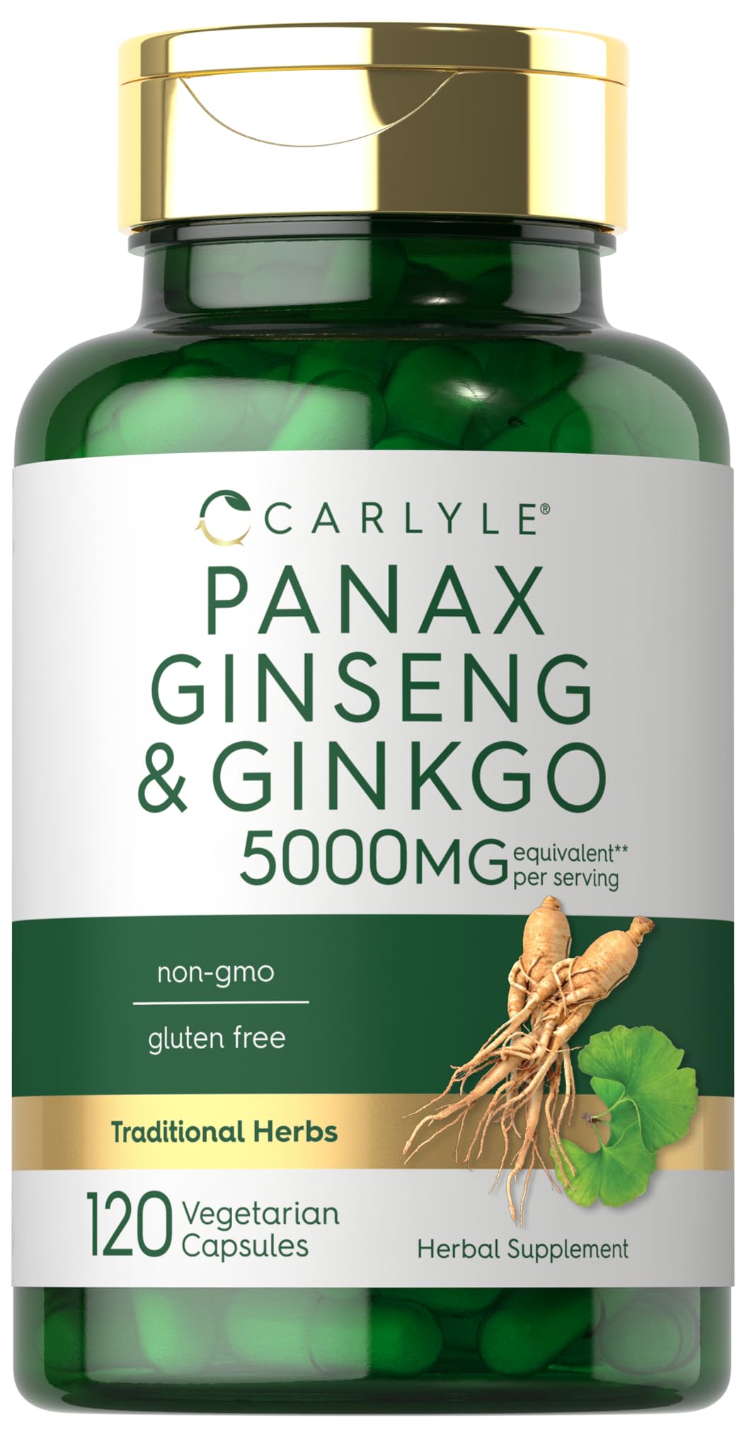 Carlyle Panax Ginseng et Ginkgo — bouteille: soutien potentiel pour la concentration quotidienne.