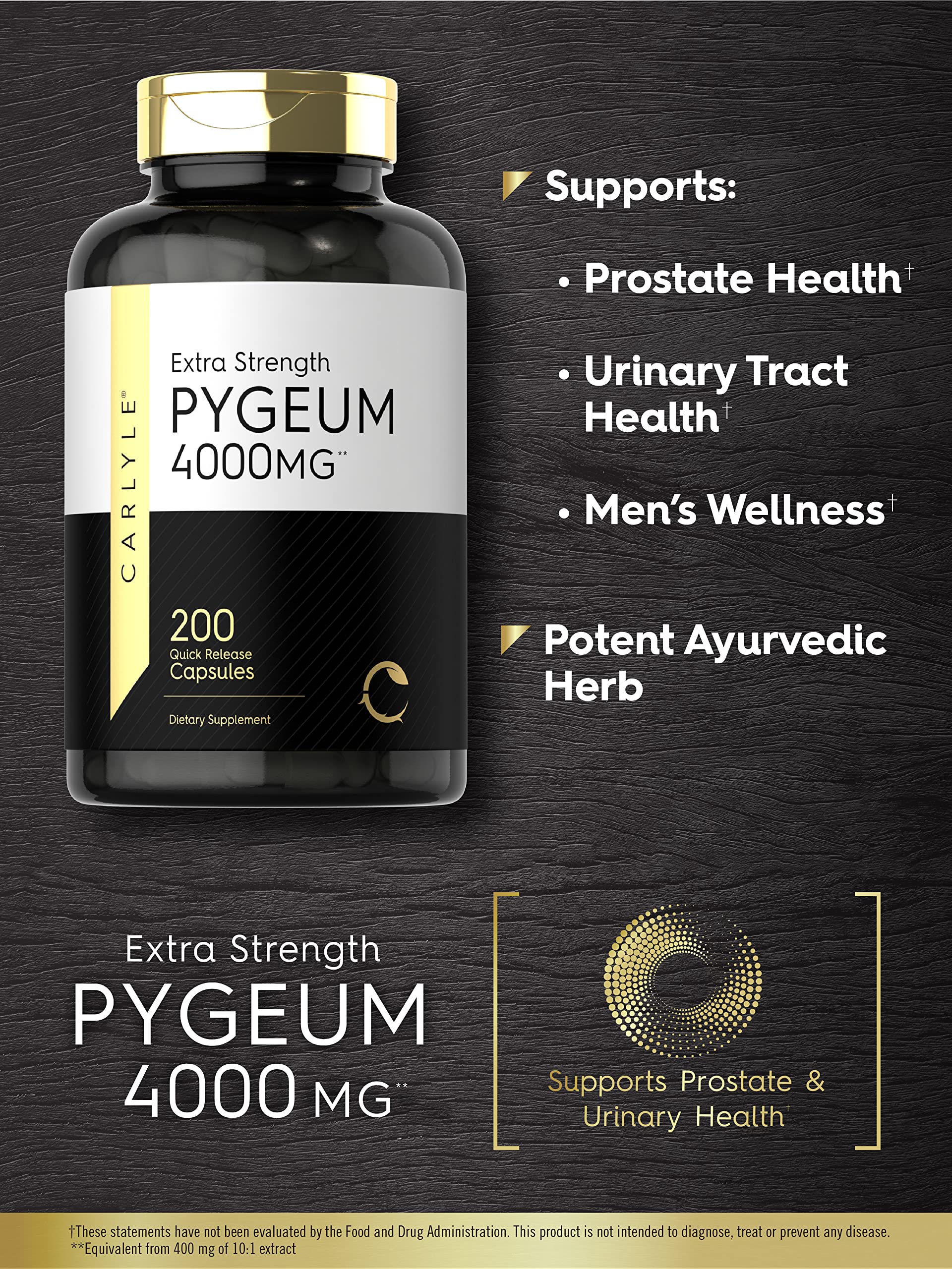 Carlyle Pygeum Africanum Écorce - Étiquette: emballage clair pour usage sûr.