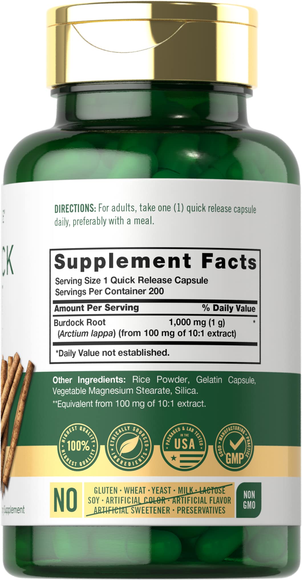 Capsules Carlyle de Bardane – libération rapide pour une utilisation quotidienne.