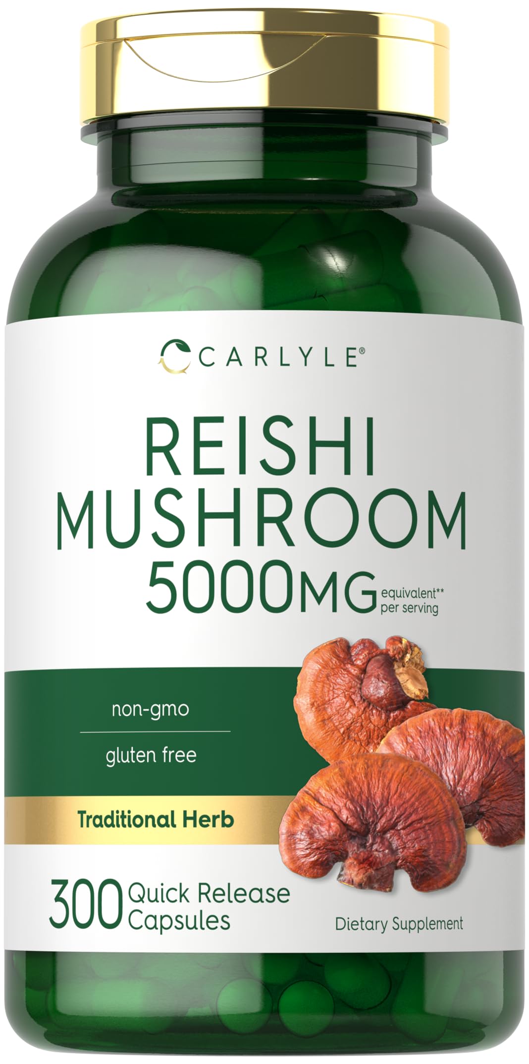 Carlyle Reishi: bouteille de 300 capsules prête à soutenir votre routine bien-être.