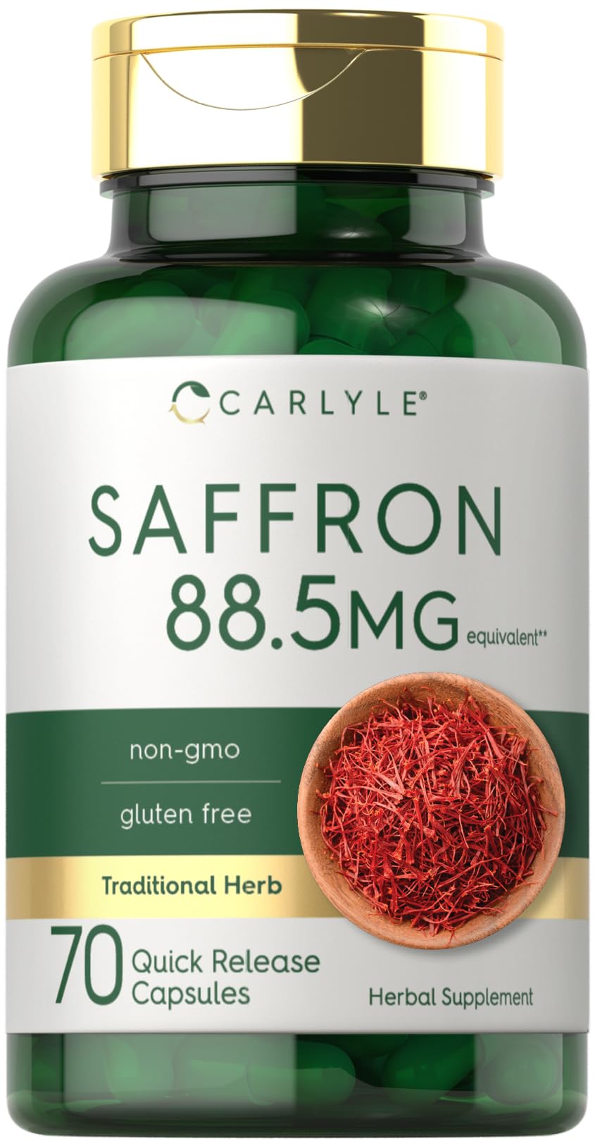 Capsules Carlyle Safran pour une prise quotidienne pratique.