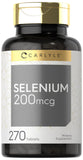 Carlyle Sélénium 200 mcg – bouteille de 270 comprimés pour un usage quotidien.