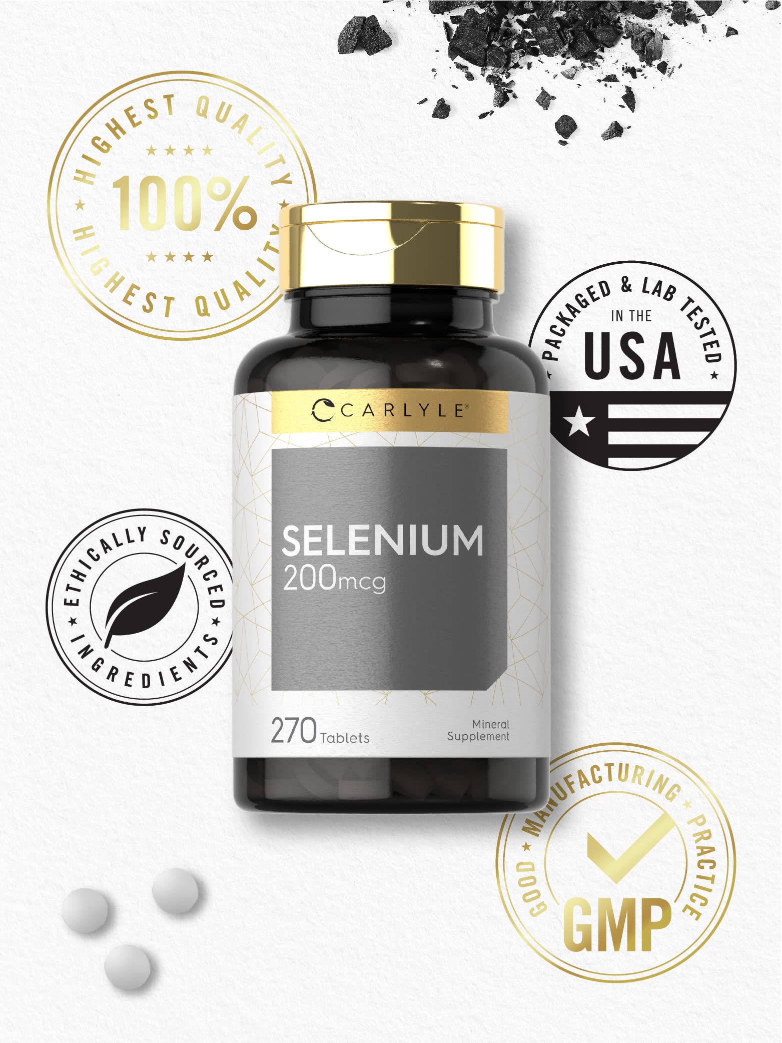 Emballage Carlyle Sélénium 200 mcg démontrant l'engagement qualité.