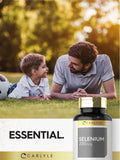 Ingrédients naturels Carlyle Sélénium 200 mcg, contrôle laboratoire.