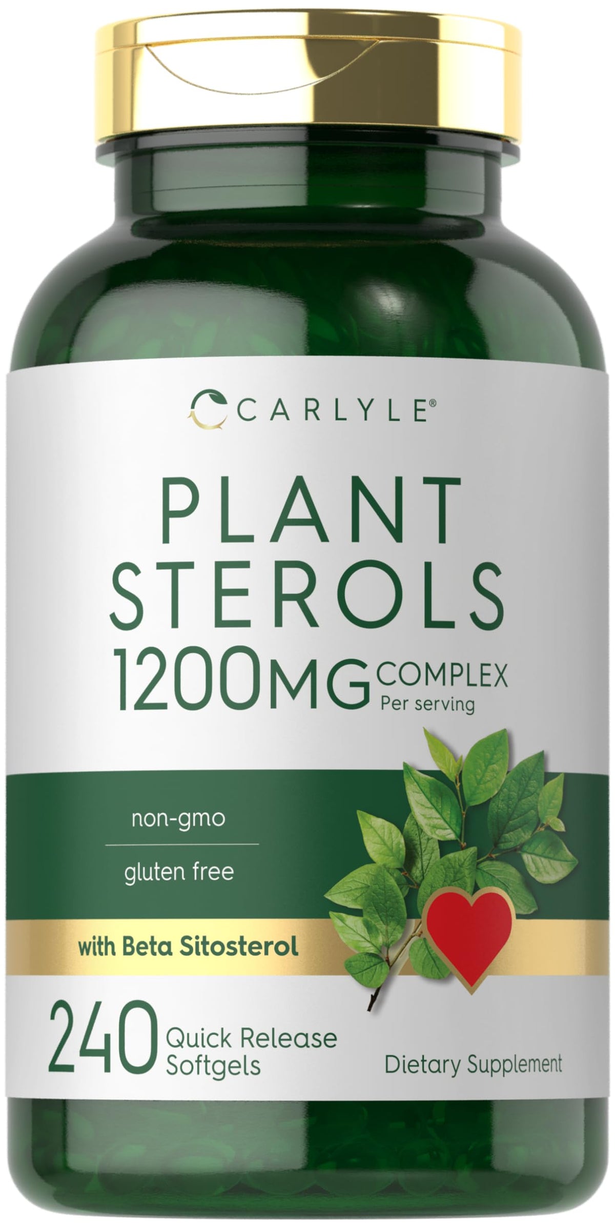 Carlyle Plant Sterols : bouteille vue de face, potentiel soutien lipides.