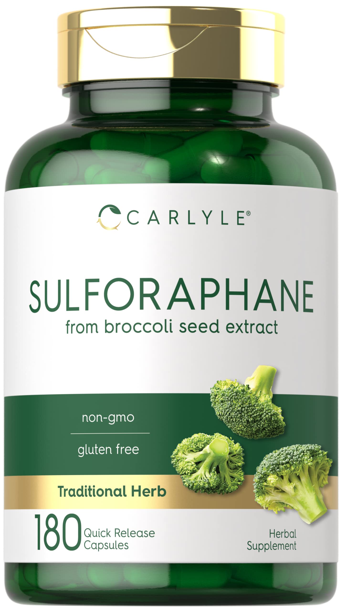 Carlyle Sulforaphane, bouteille 180 capsules, pratique pour votre routine bien-être