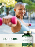 Carlyle Sulforaphane capsules ouvertes, aperçu des gélules faciles à prendre