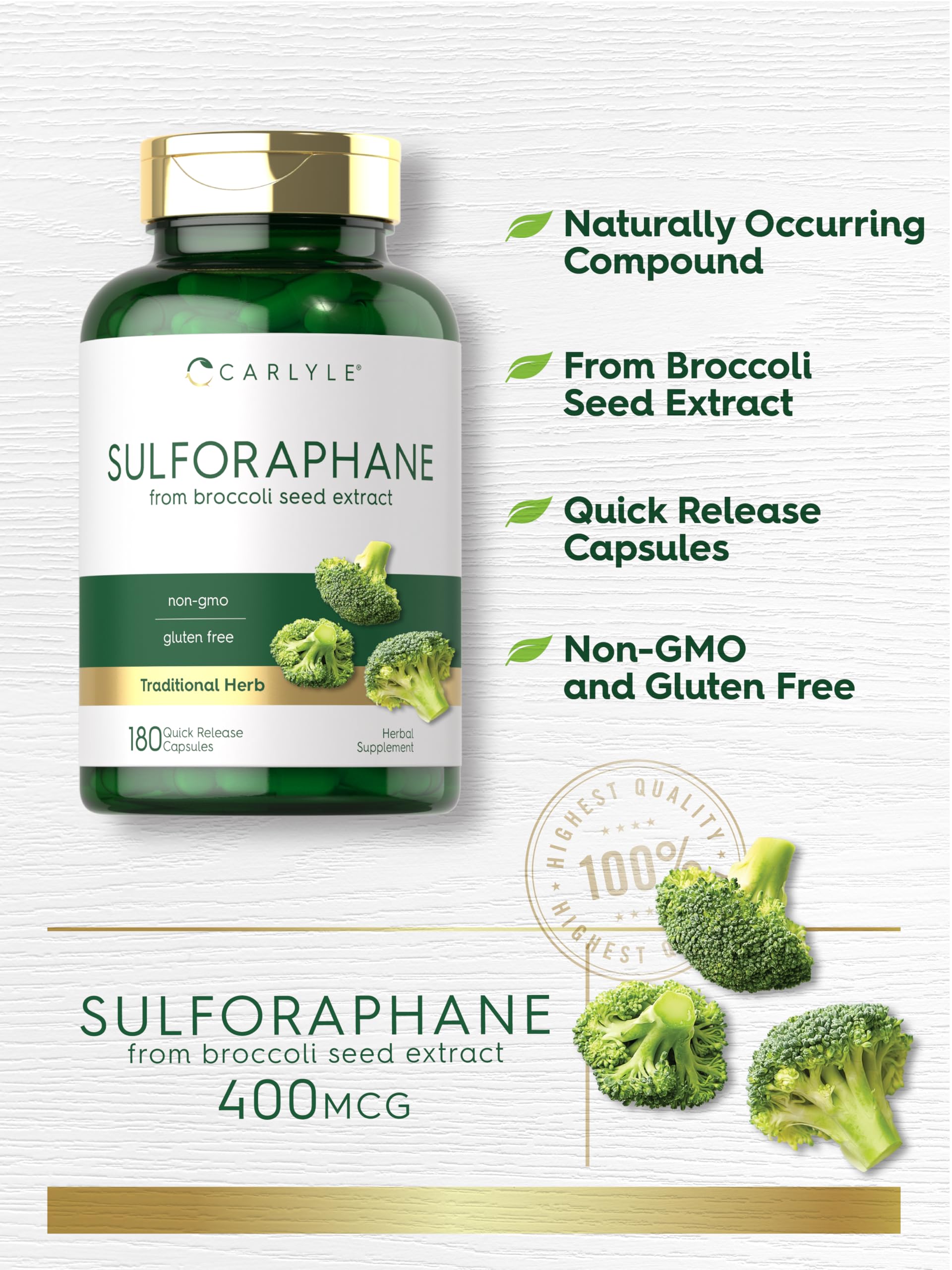 Carlyle Sulforaphane, ingrédients de qualité pour une formulation fiable