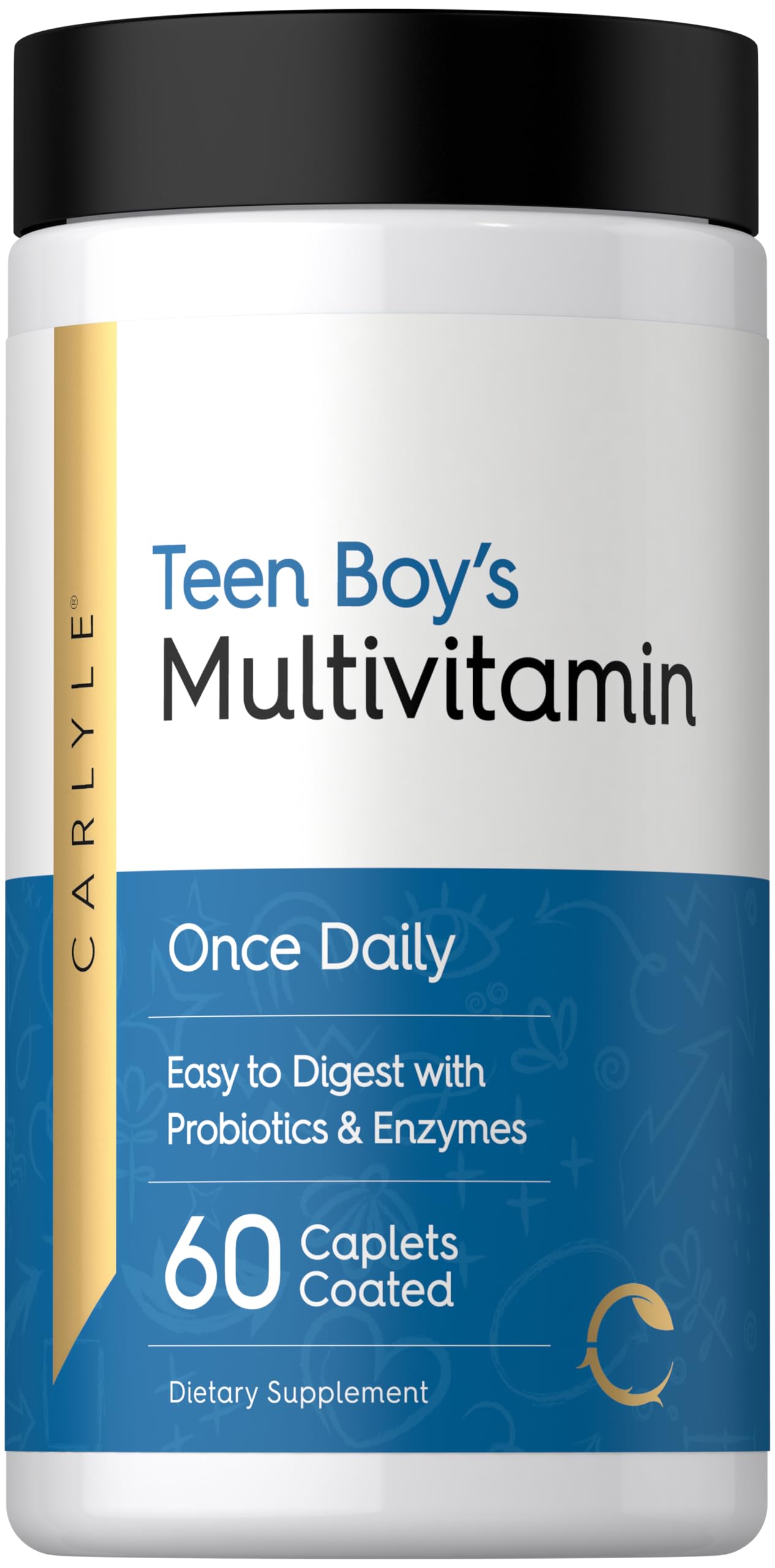 Carlyle Teen Multivitamin emballage 60 comprimés, pratique pour la prise quotidienne.