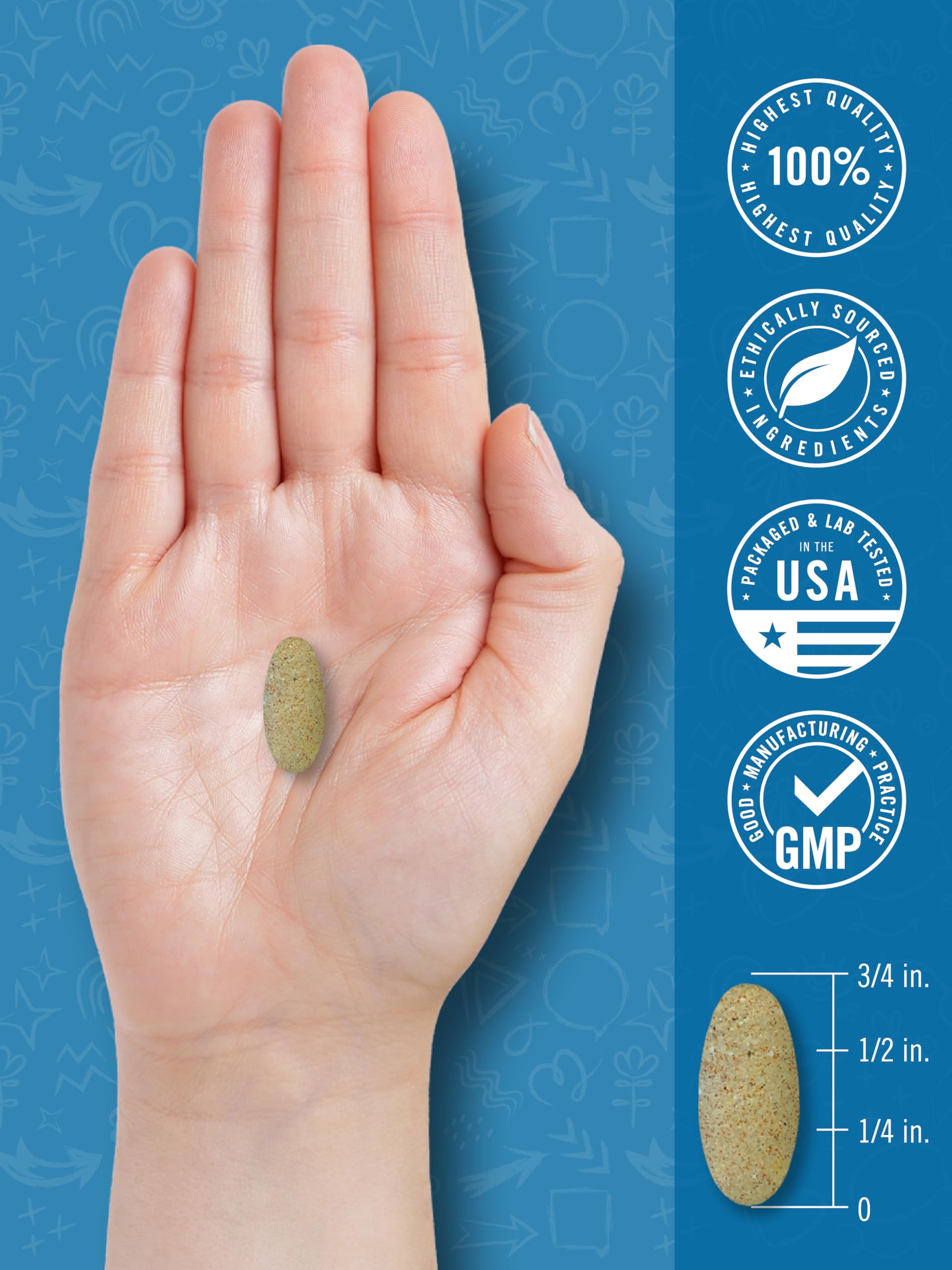 Carlyle Teen Multivitamin flacon transparent, stockage simple et accessibilité.
