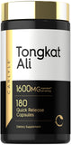Carlyle Tongkat Ali, bouteille de 180 capsules, pour soutenir l'énergie naturelle.