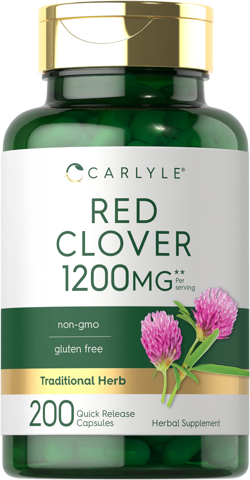 Carlyle Trèfle Rouge : capsules dans la bouteille pour une utilisation quotidienne pratique.