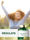Carlyle Triphala etiquette sans gluten sans OGM : engagement qualité et pureté.
