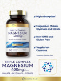 Ingrédients magnésium malate, glycinate et citrate dans Carlyle Triple Magnesium Complex