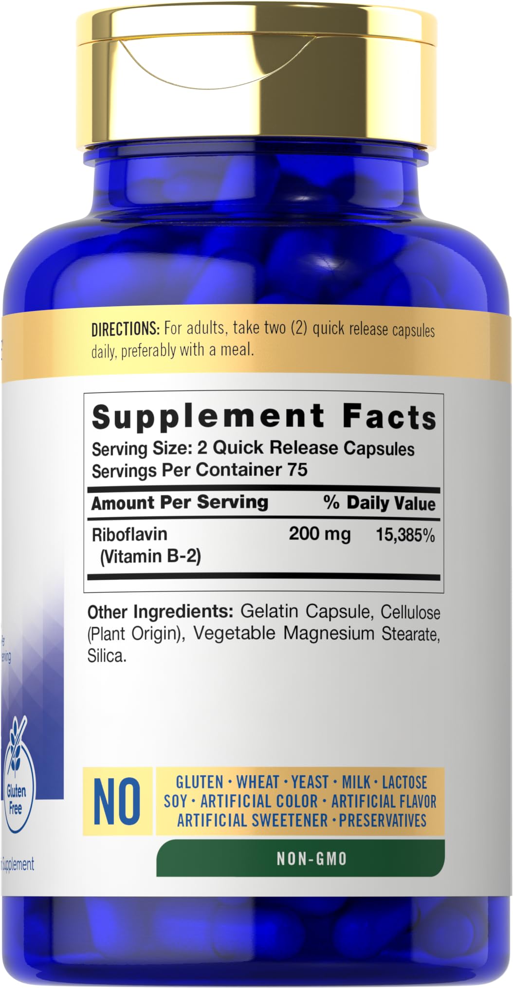 Carlyle Vitamine B2 200 mg – gélules, dosage facile à suivre