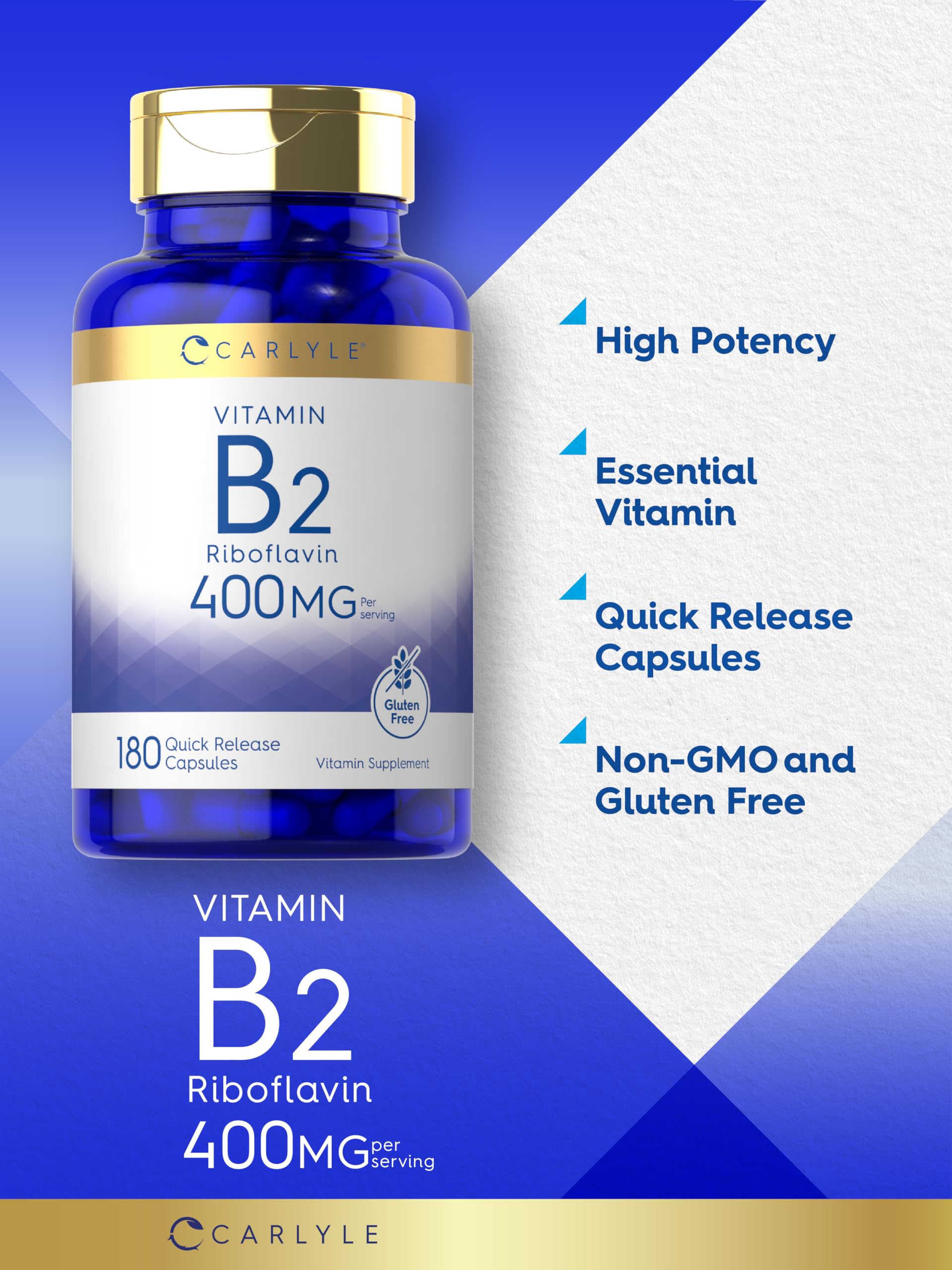 Carlyle Vitamine B2 400 mg – boîte et emballage pratique