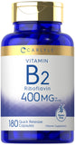 Carlyle Vitamine B2 400 mg – bouteille, soutien quotidien de la riboflavine pour l énergie