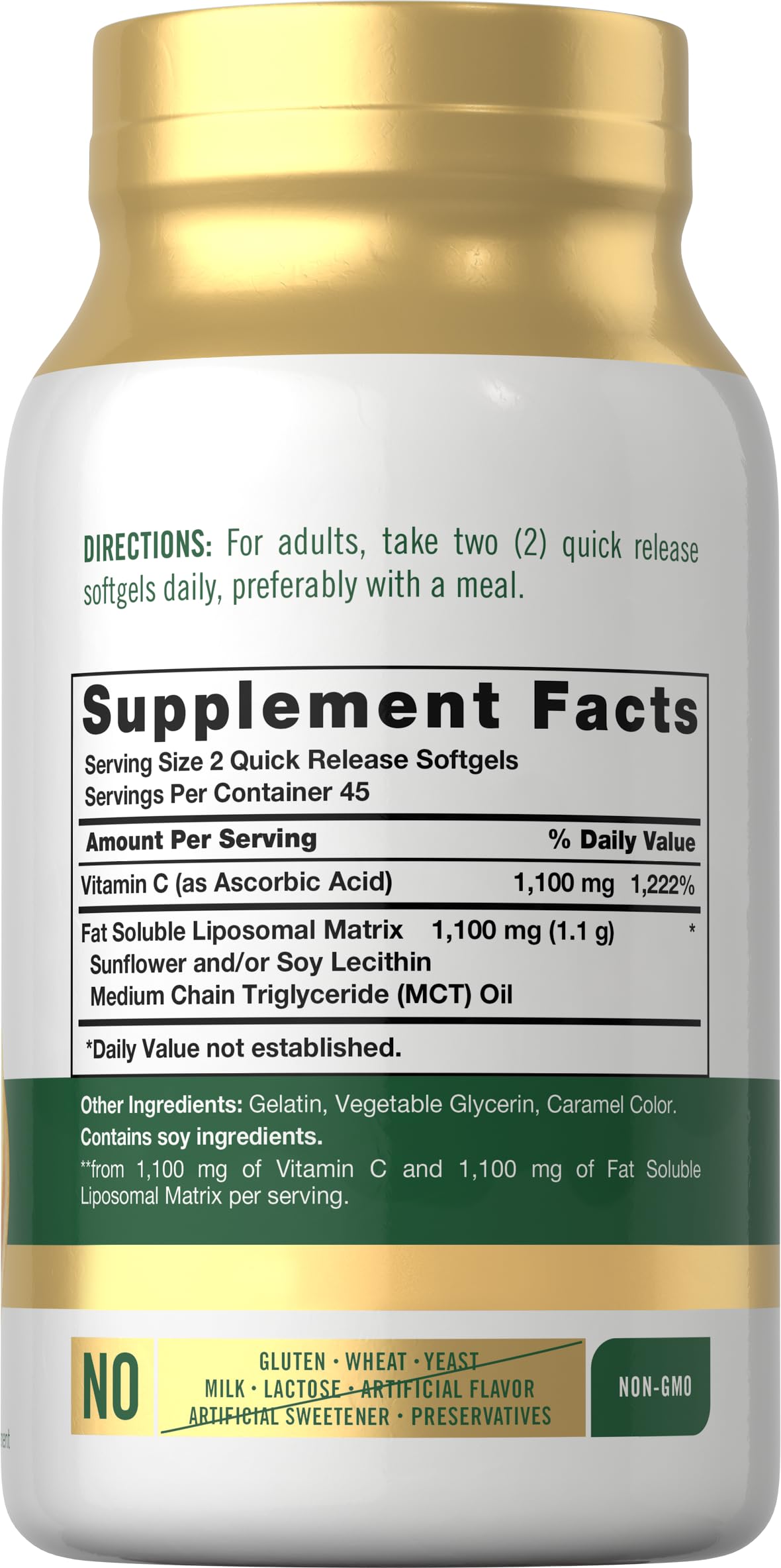 Carlyle vitamine C liposomale: capsules faciles à avaler pour routine bien-être