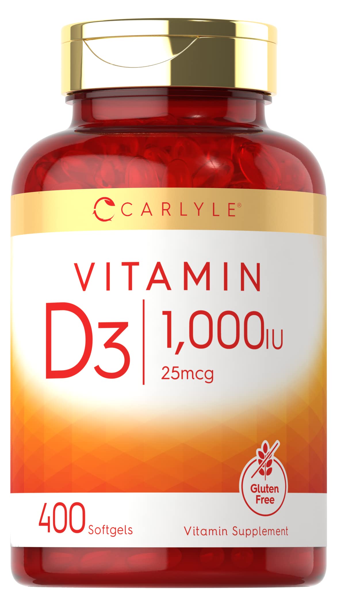 Carlyle Vitamine D3: bouteille avec bouchon facilite la prise quotidienne.