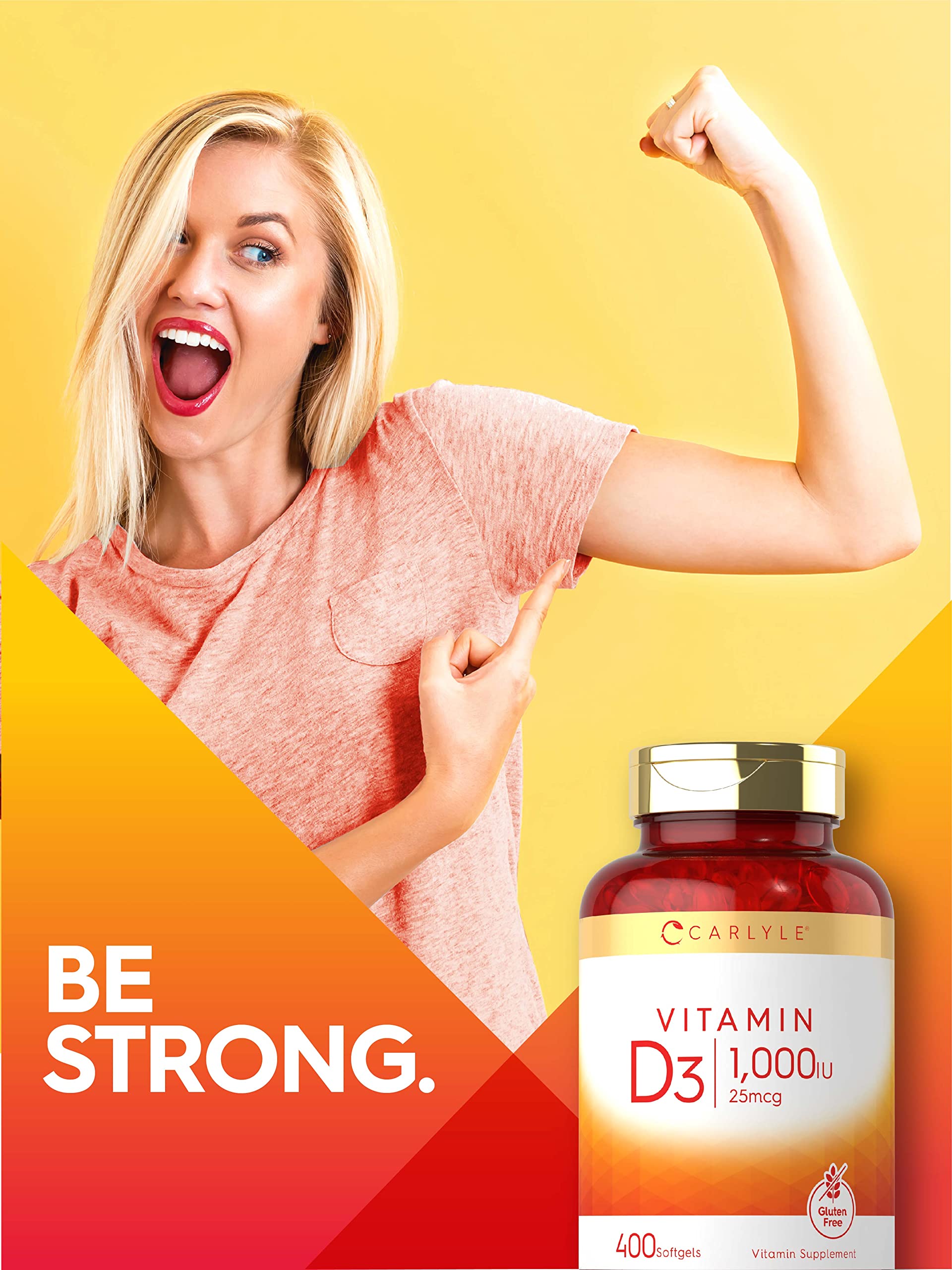 Carlyle Vitamine D3: gélules non-OGM et sans gluten.