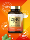 Carlyle Zinc 50 mg – Zinc gluconate premium pour routines nutritionnelles
