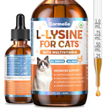 Carmelie L-Lysine pour chats: flacon pratique pour le soutien immunitaire quotidien.