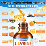 Étiquette Carmelie L-Lysine: ingrédients naturels et sans additifs artificiels pour le soutien immunitaire.