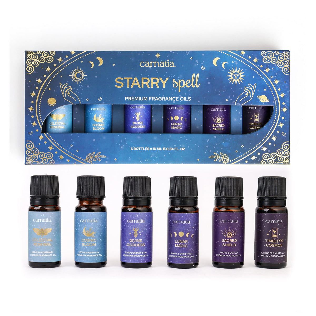 Carnatia Starry Spell: bouteille ambrée pour diffusion durable et aromatique