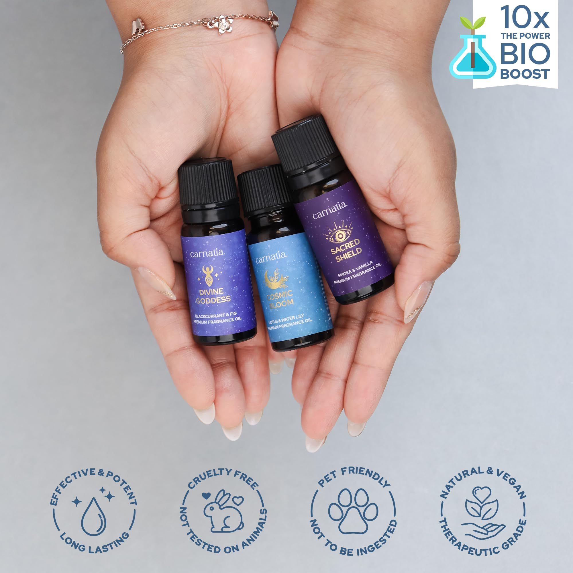 Carnatia Starry Spell: huile aromatherapie pour massage relaxant à domicile
