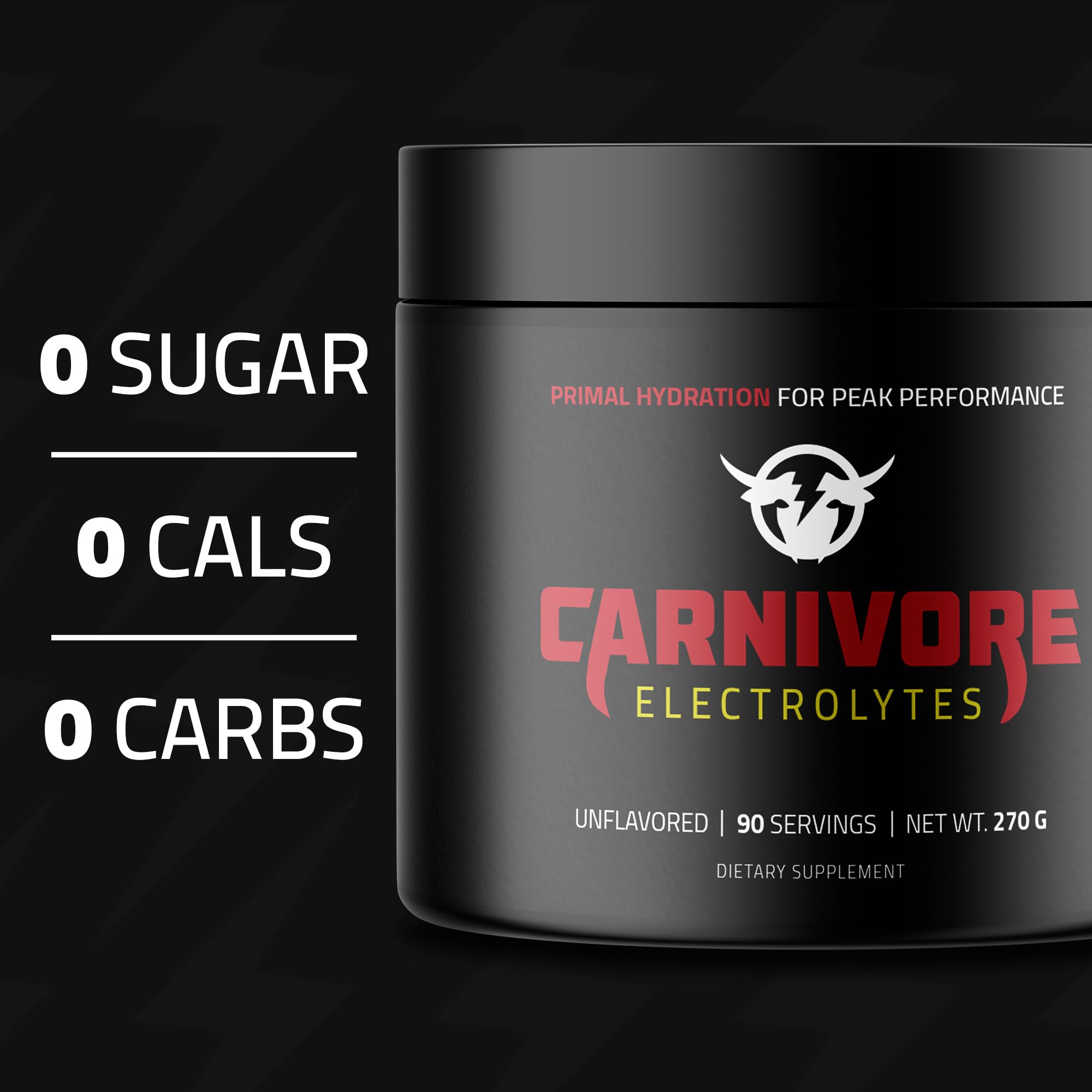 Carnivore Electrolytes Poudre hydratation quotidienne: rééquilibre électrolytique pratique.