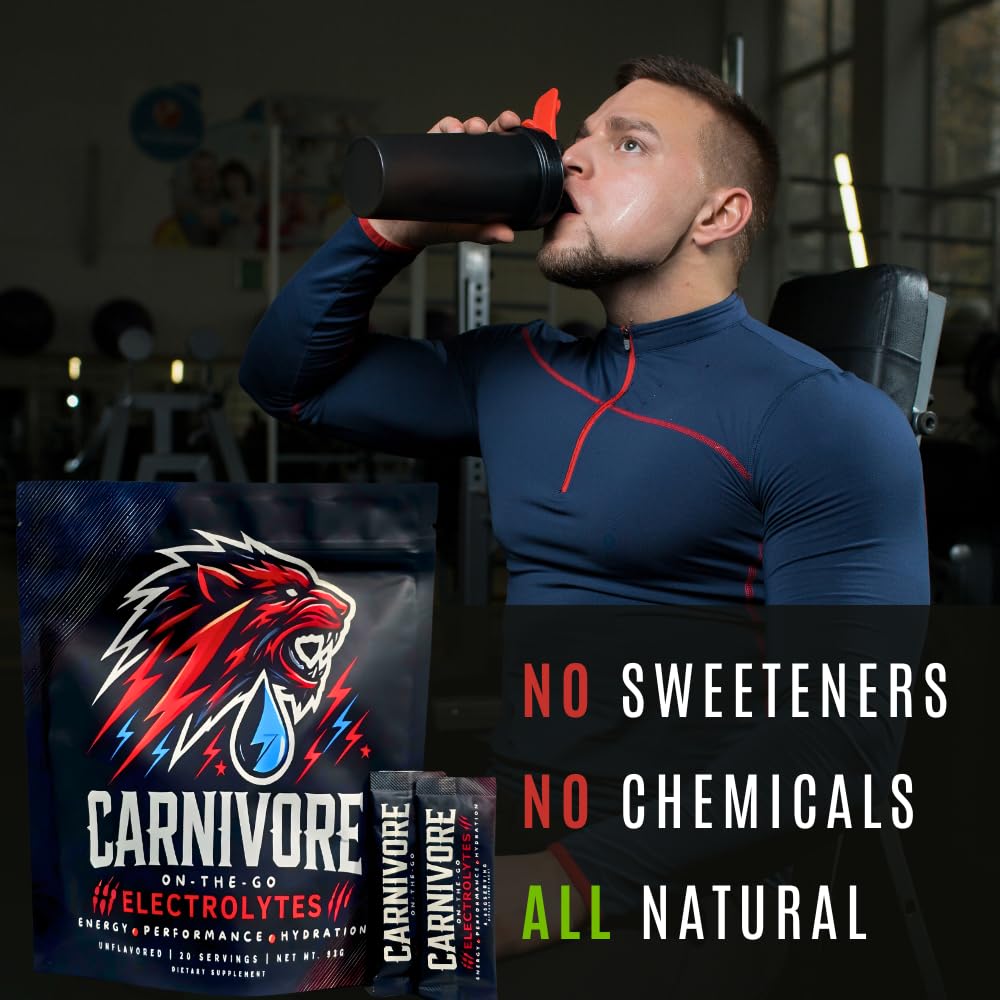 Carnivore On-The-Go Electrolytes: usage quotidien pratique pendant l'effort intense.