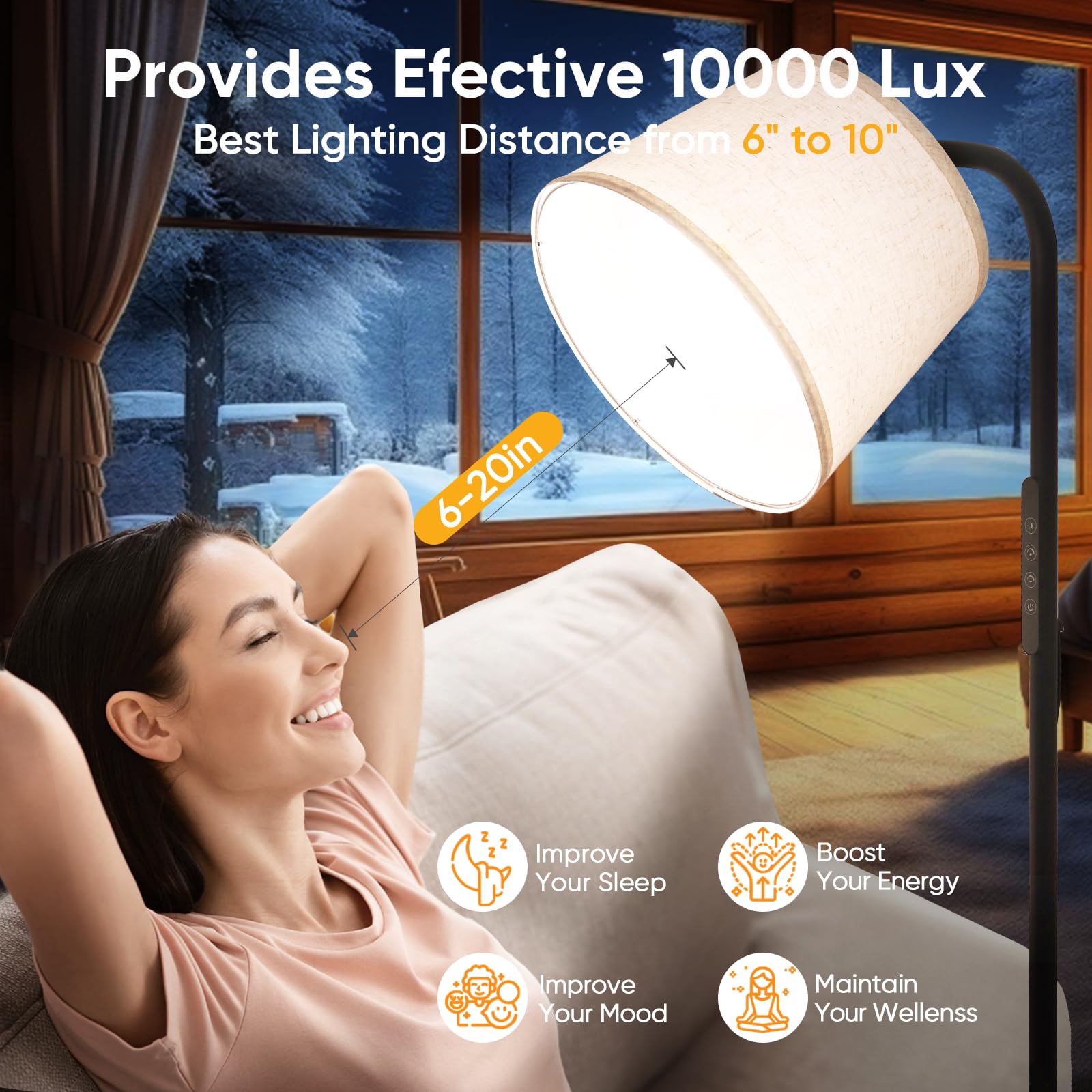 Caromolly lampe-therapie-pied-au-sol: design élégant dans votre salon.