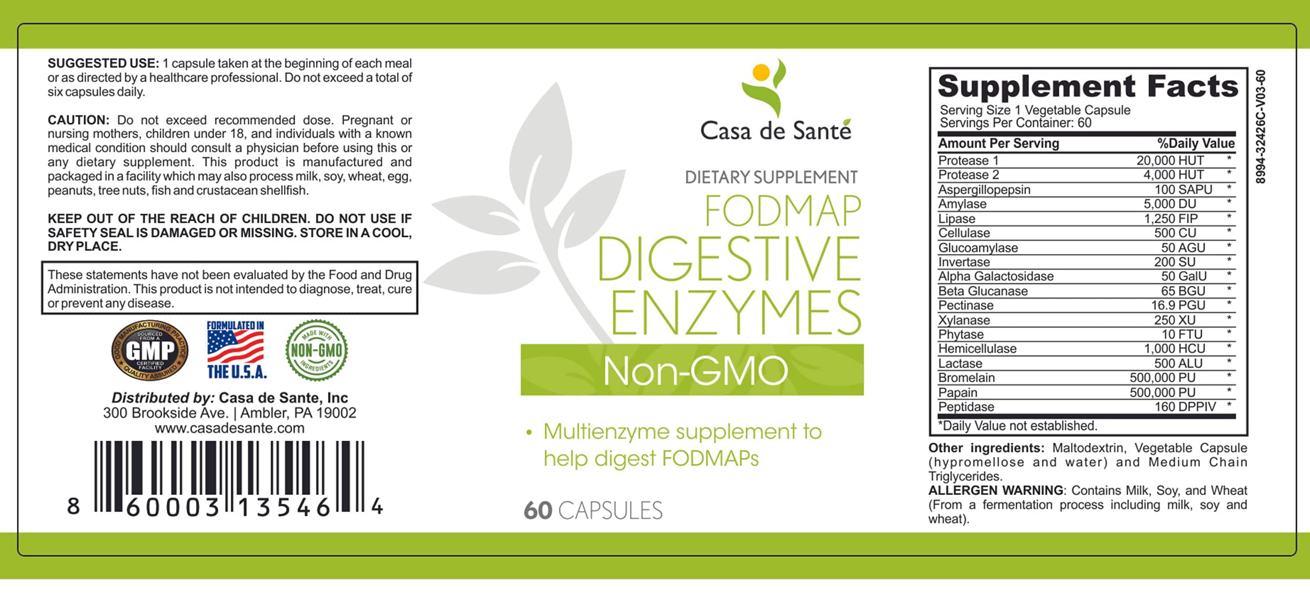 Casa de Sante – étiquette Faible FODMAP certifiée