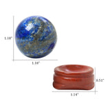 Casaper socle jaspe rouge stable pour boule lapis-lazuli.