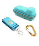 CASEMATIX étui inhalateur turquoise compact: doublure en caoutchouc pour absorption des chocs.