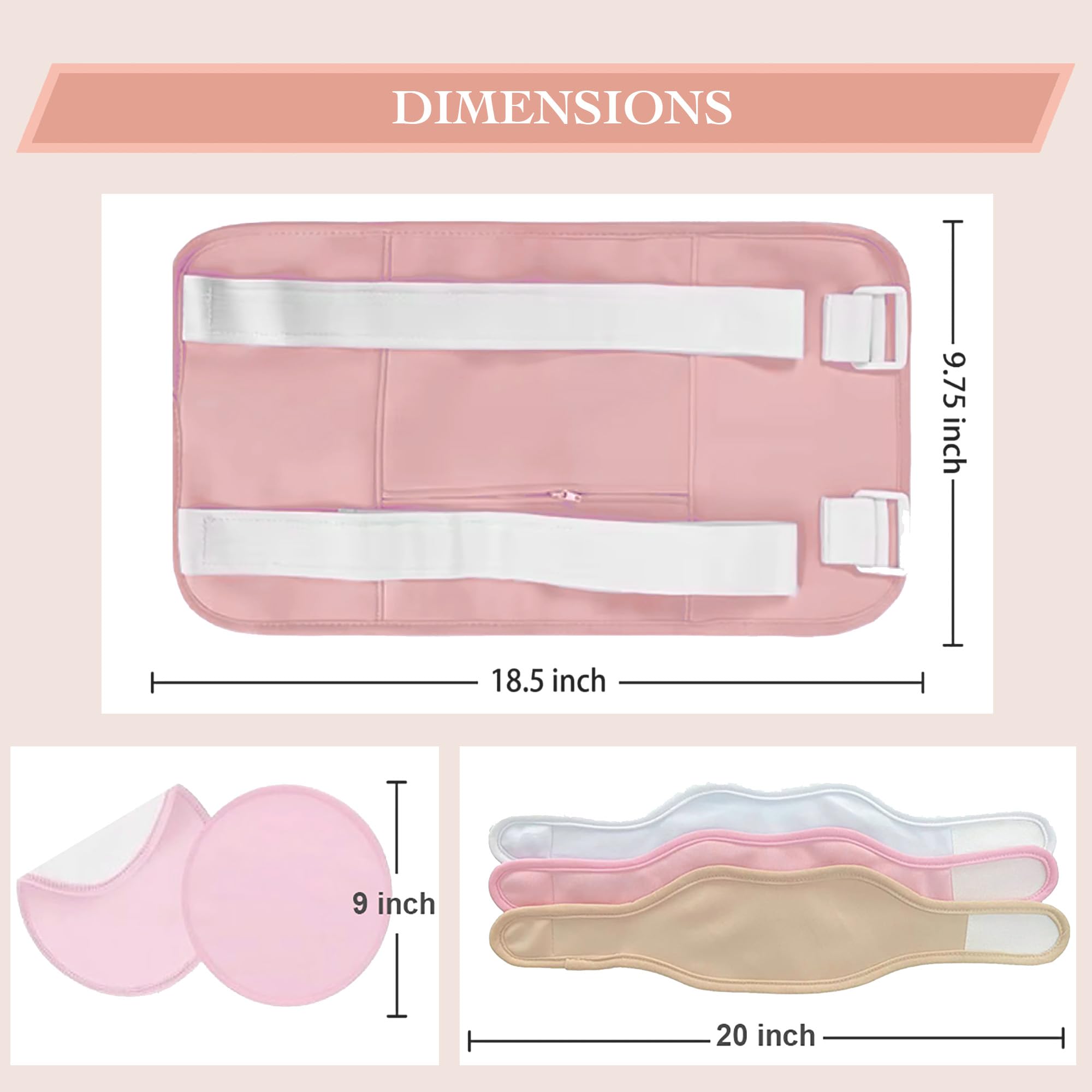Castor Oil Pack Wrap sac-lavage : rangement pratique et hygiène facilitée