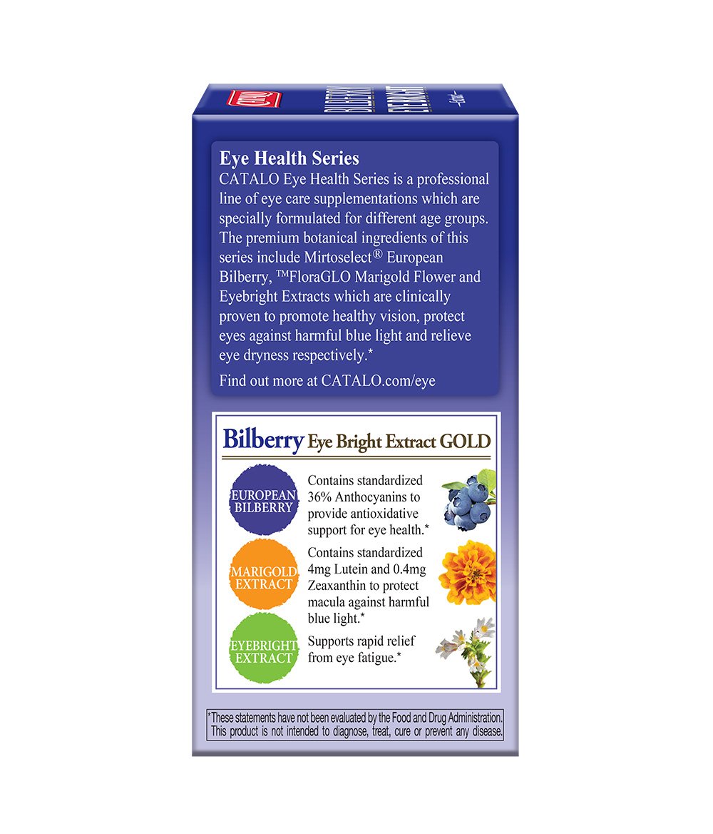 CATALO Bilberry Eyebright extrait européen visible, accentuant la richesse naturelle.