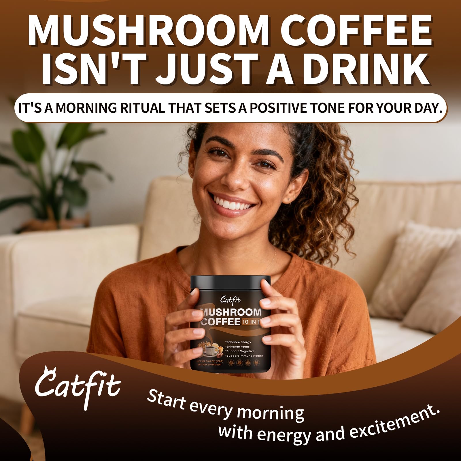 Catfit cordyceps champignon poudre — énergie durable et concentration