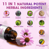 Catfit etiquette ingredients herbes montre le melange de 11 plantes.