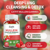Catfit Gommes Mullein : gommes rouges, plaisir sain pour la respiration.