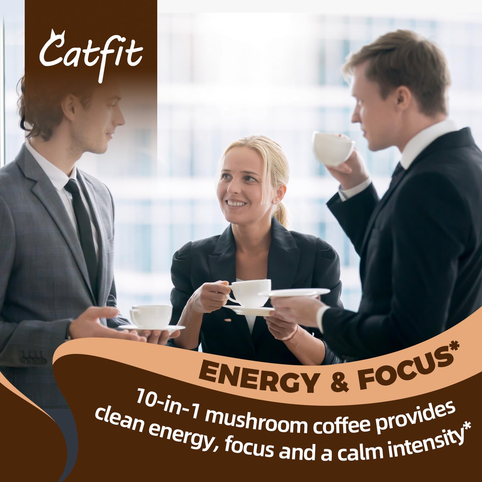 Catfit Préparer chaud avoine champignons, latte rapide et savoureux