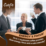Catfit Préparer chaud avoine champignons, latte rapide et savoureux