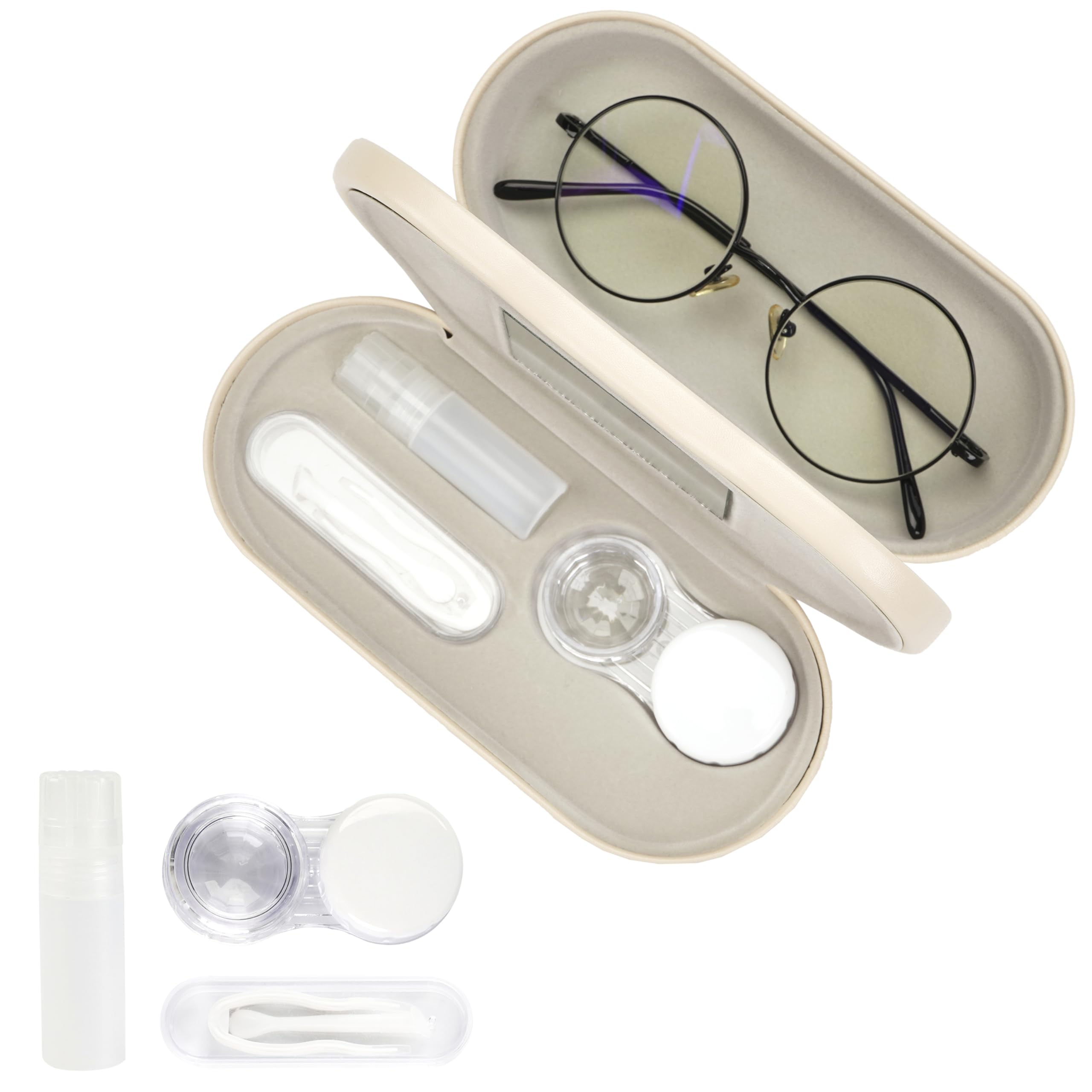 Cauyuan etui lunettes double-face portable offrant une protection pratique