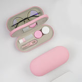 Cauyuan étui lunettes lentilles avec miroir intégré, pratique en déplacement