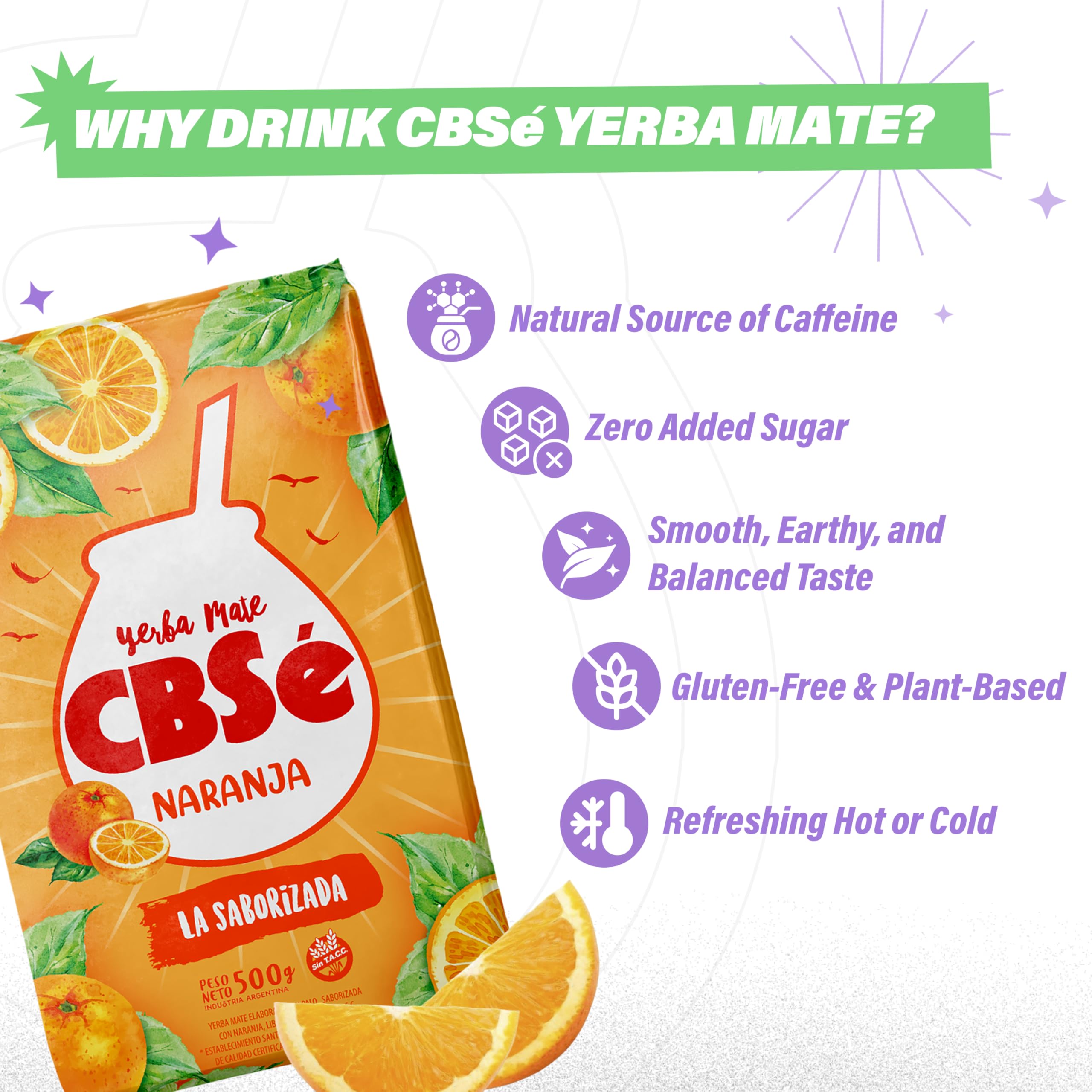 CBSé Yerba Mate Orange – emballage pratique pour conserver saveur et arôme