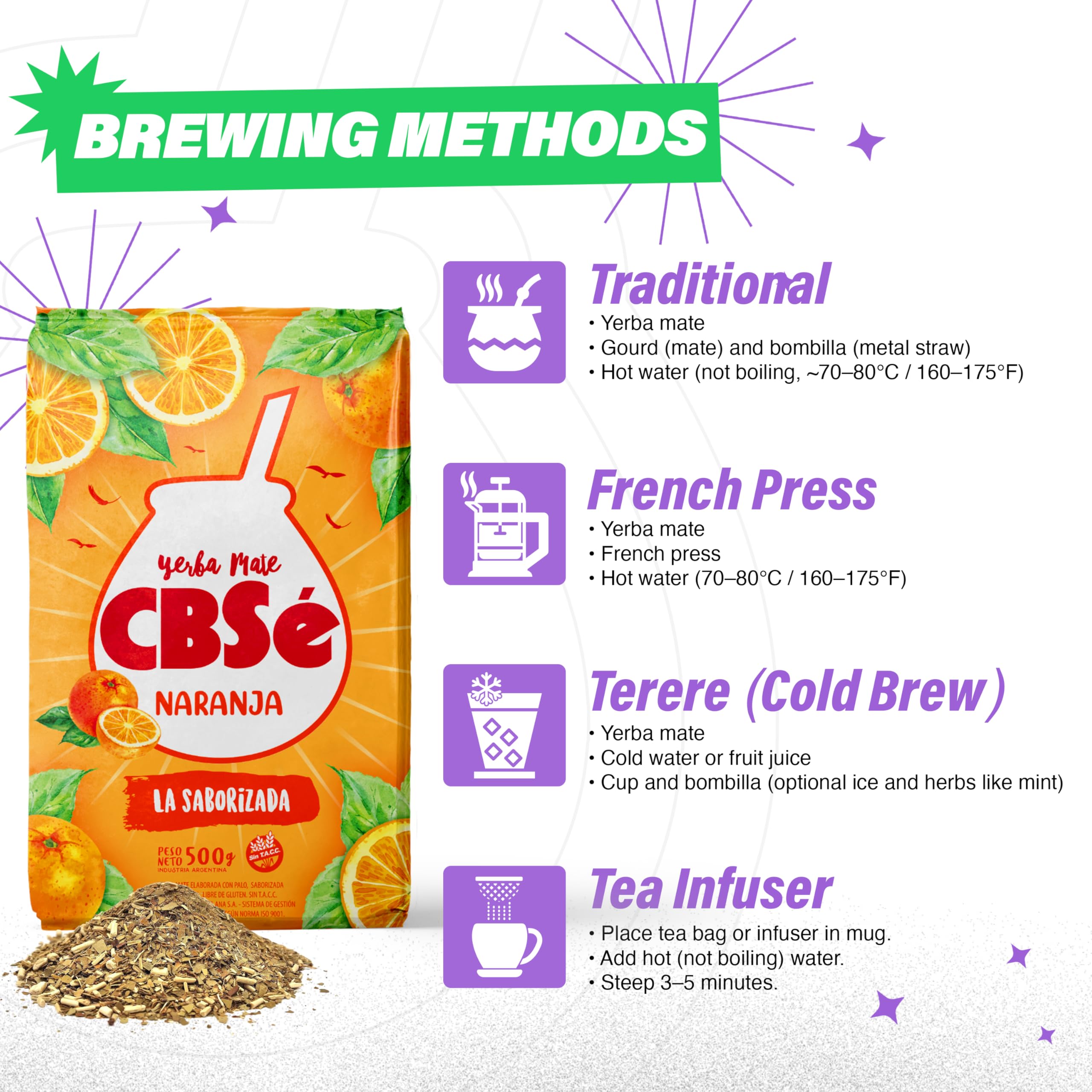 CBSé Yerba Mate Orange – tasse infusion prête pour boisson rafraîchissante