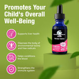 Ingrédients à base de plantes Cedar Bear Detox Enfants, association naturelle pour l'équilibre.
