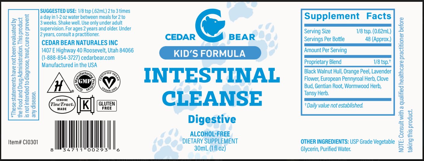 Cedar Bear Natureales, gouttes-herbes-pures-pour-enfants: administration facile